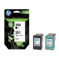 Atramentowe wkłady drukujące HP 350/351 (SD412EE) - Dwupak - HP Combo-Pack 300/351